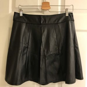 A-line mini Pu leather skirt